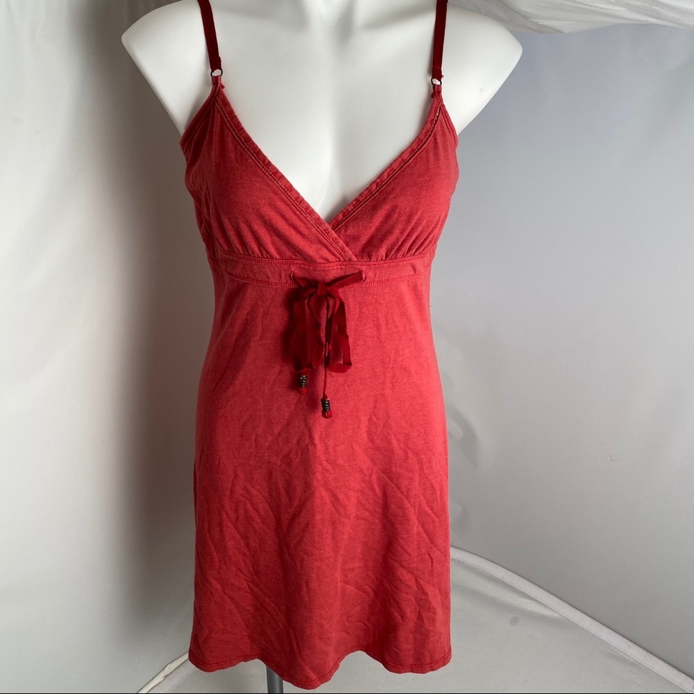 Z Brand tomato red surplice neckline casual dress